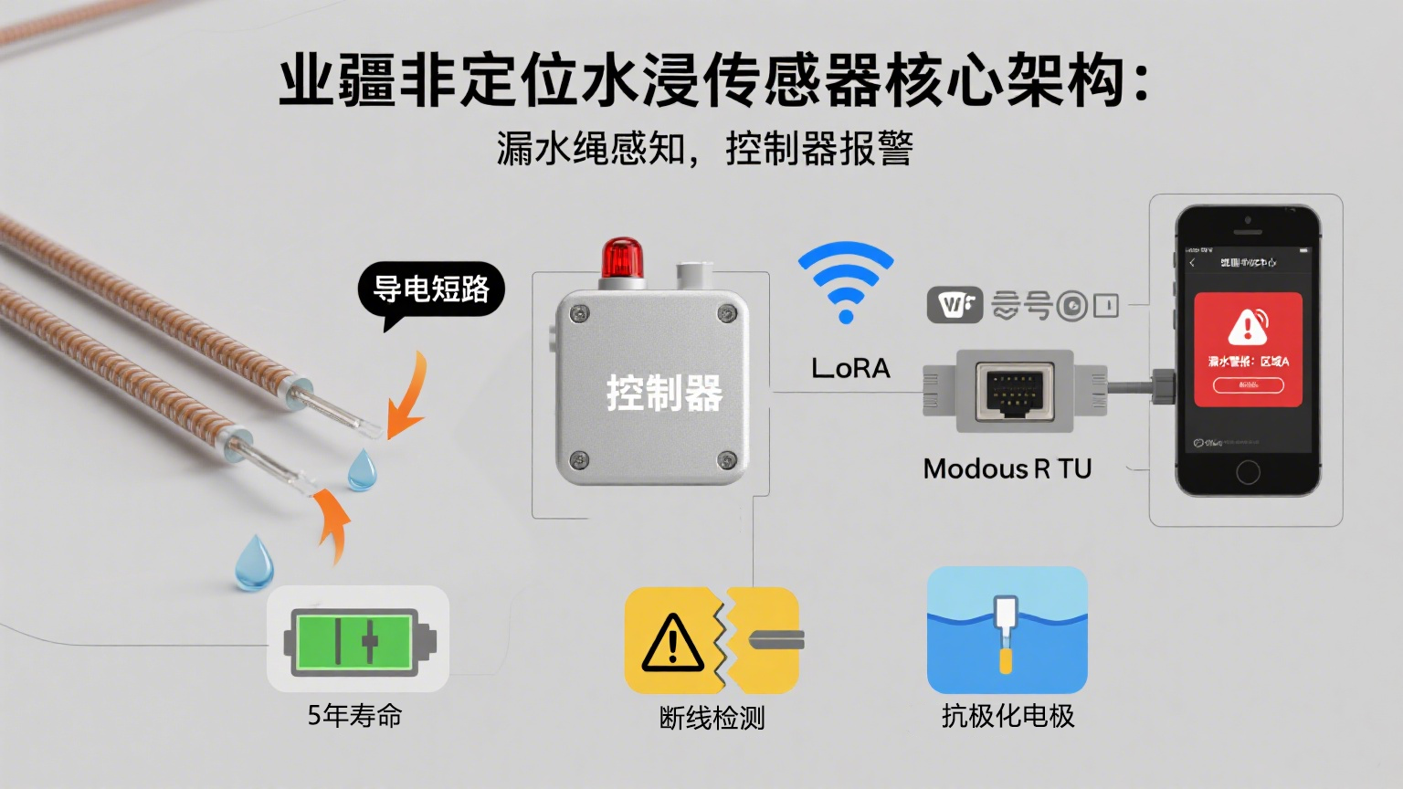 快速感知，全域守护：业疆智能非定位水浸传感器